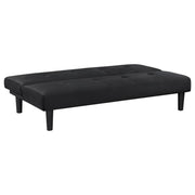 Stanford - Upholstered Tufted Convertible Sofa Bed - Black - JaxCo Furniture