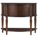 Brenda - 2 Door Demilune Wood Entryway Console Table - Brown - JaxCo Furniture