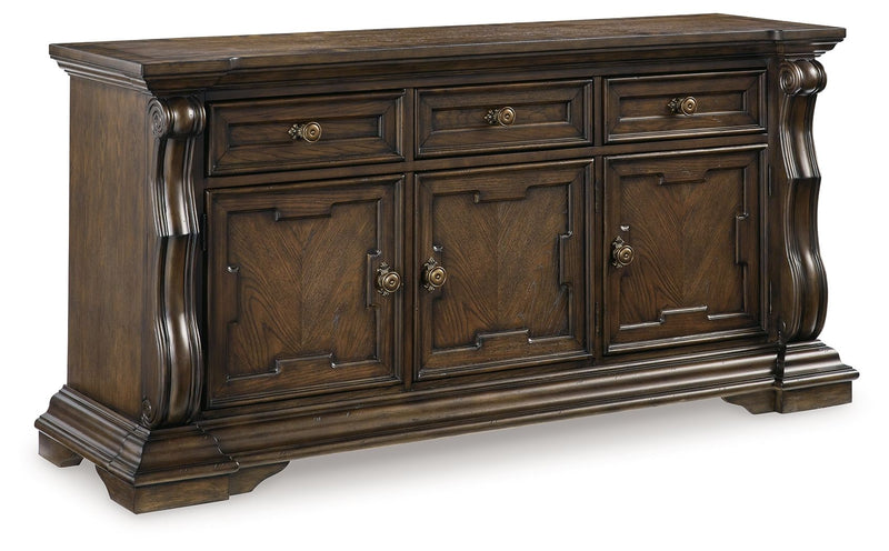 Maylee - Dark Brown - Dining Room Buffet - JaxCo Furniture