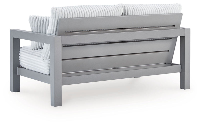 Hurley Park - Gray - Loveseat With Cushion - JaxCo Furniture