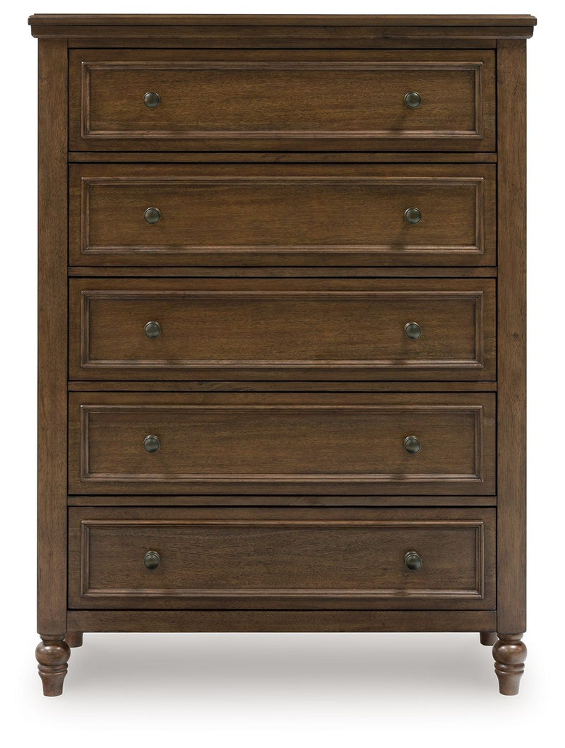 Sturlayne - Brown - Five Drawer Chest - JaxCo Furniture