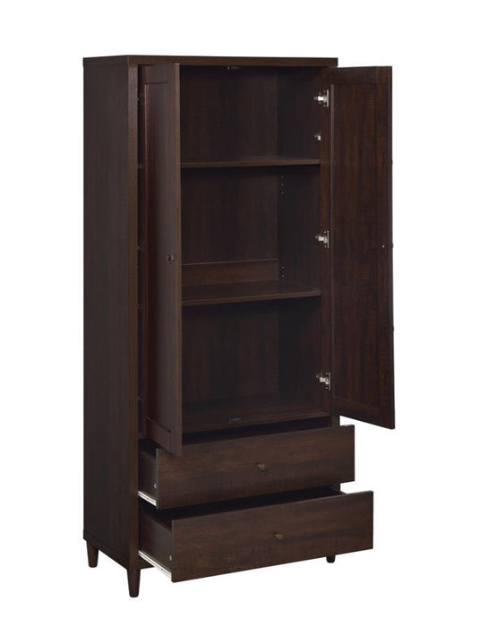 Wadeline - 2 Door Tall Accent Storage Cabinet - Rustic Tobacco - JaxCo Furniture