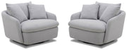 Boomer - Large Swivel Chair with 2 Pillows - JaxCo Furniture