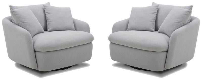 Boomer - Large Swivel Chair with 2 Pillows - JaxCo Furniture