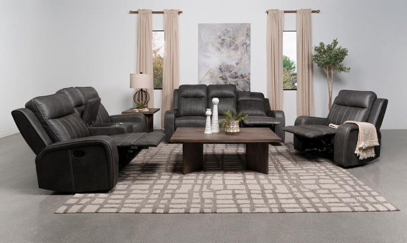 Raelynn - Upholstered Reclining Sofa Set - JaxCo Furniture