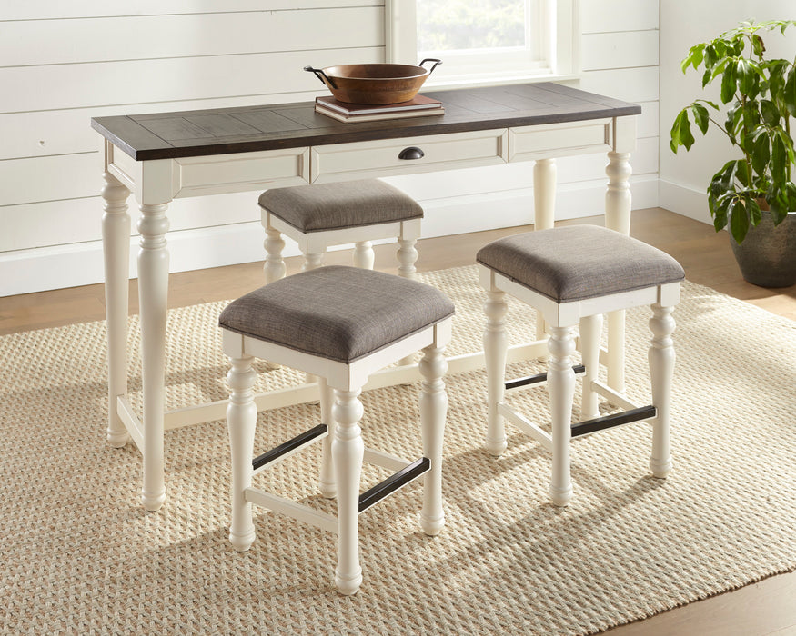 Joanna - 4 Piece Bar Set - White - JaxCo Furniture