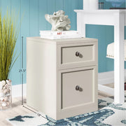 Boca - Rolling File Cabinet - Cottage White - JaxCo Furniture