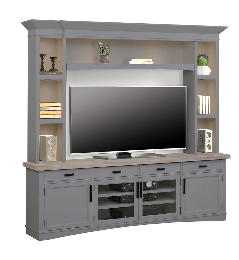 Americana Modern - TV Console with Hutch and LED Lights - JaxCo Furniture