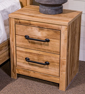 Maystonna - Two Drawer Night Stand - Brown - JaxCo Furniture
