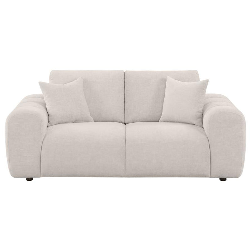 Burnett - Chenille Upholstered Wide Arm Loveseat - JaxCo Furniture