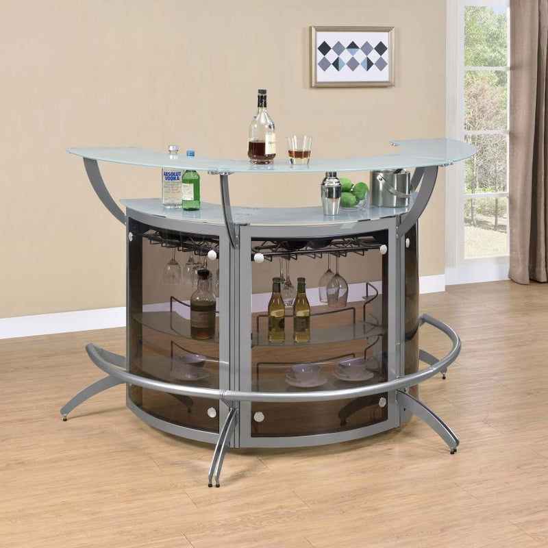 Dallas - 3-Piece Curved Freestanding Home Bar Cabinet - JaxCo Furniture