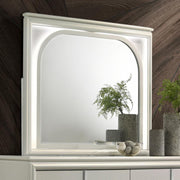 Olivia - LED Dresser Mirror - Pearl White - JaxCo Furniture