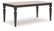 Brenkerton - Grayish Brown / Black - Rectangular Dining Room Table - JaxCo Furniture