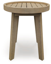 Marina Sun - Beige - Round End Table - JaxCo Furniture