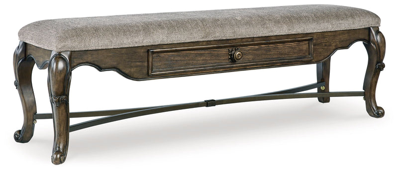 Maylee - Dark Brown - Upholstered Storage Bench - JaxCo Furniture
