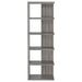 Harrison - 5-Shelf Bookshelf - Weathered Gray - JaxCo Furniture