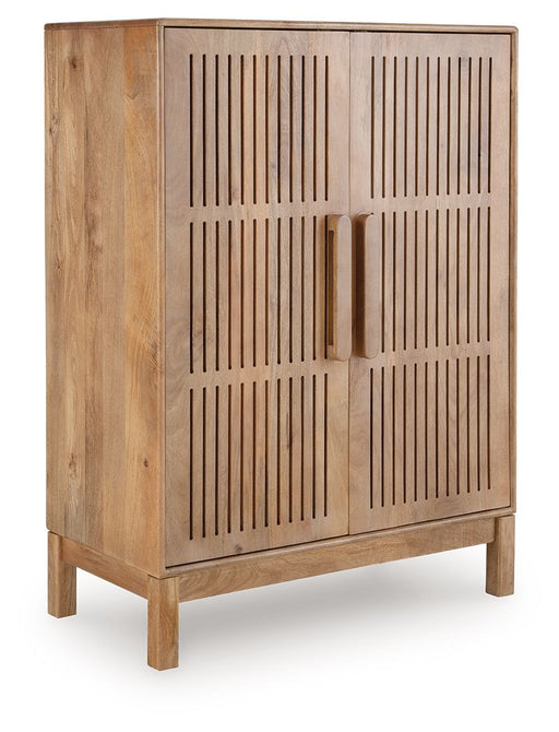 Pellamour - Natural Brown - Bar Cabinet - JaxCo Furniture