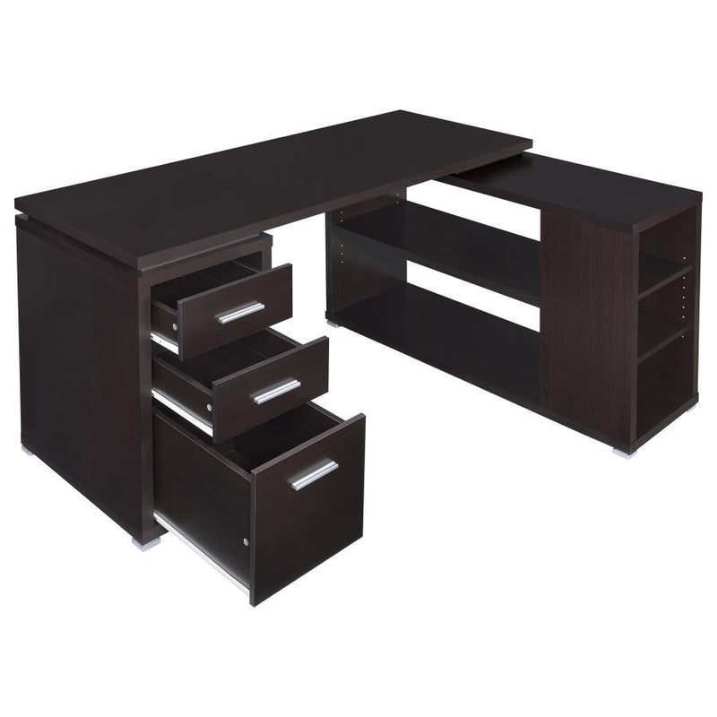 Yvette - 3-Drawer L-Shape Computer Desk - JaxCo Furniture