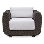Soma - Outdoor Accent Chair - Dark Brown / White - JaxCo Furniture