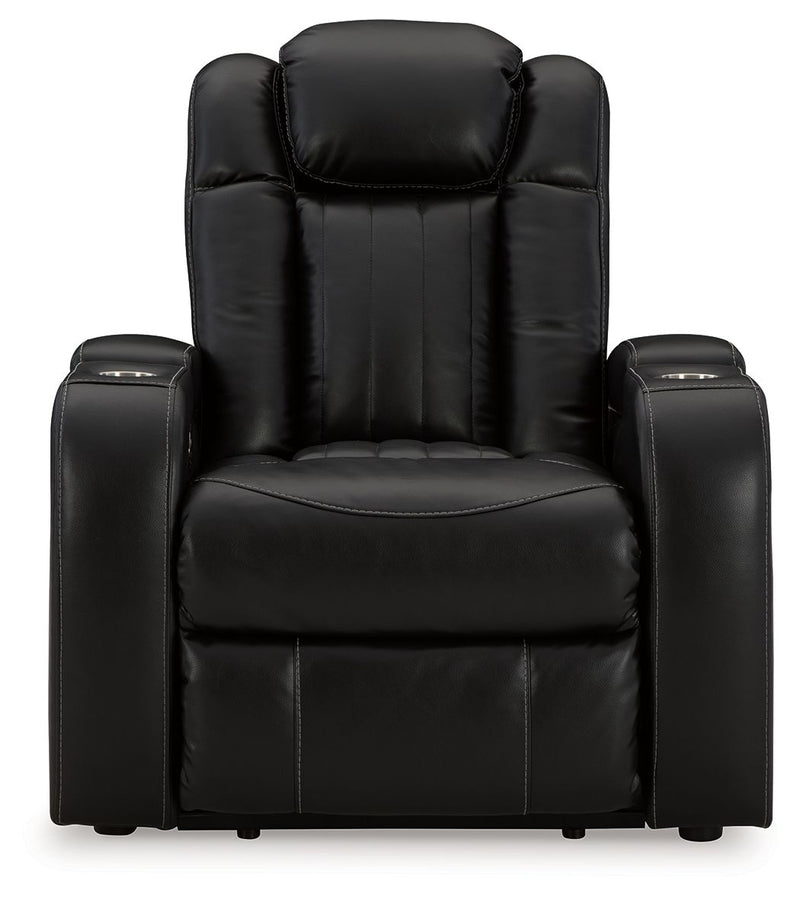 Caveman Den - Midnight - Power Recliner/ Adj Headrest - JaxCo Furniture