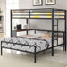 Fisher - Twin Over Full Workstation Loft Bed Set - Gunmetal - JaxCo Furniture