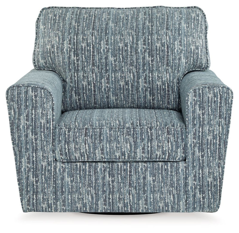Aterburm - Twilight - Swivel Accent Chair - JaxCo Furniture