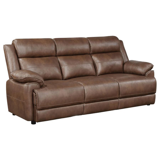 Ellington - Upholstered Padded Arm Sofa - Dark Brown - JaxCo Furniture