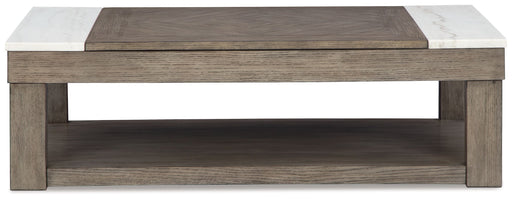 Loyaska - Grayish Brown / White - Lift Top Cocktail Table - JaxCo Furniture