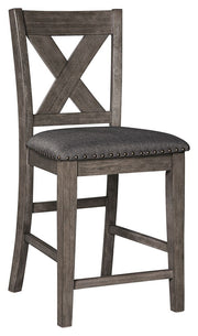 Caitbrook - Gray - Upholstered Barstool (Set of 2) - JaxCo Furniture
