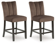 Jeshina - Mocha - Upholstered Barstool (Set of 2) - JaxCo Furniture