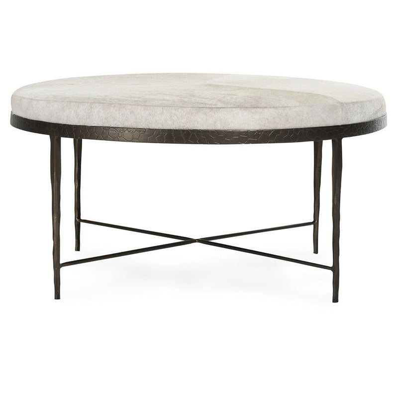 Bose - Hide Round Coffee Table - Ivory - JaxCo Furniture