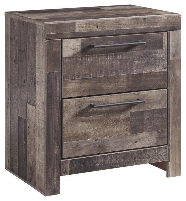 Derekson - Multi Gray - Two Drawer Night Stand - JaxCo Furniture