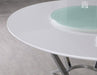 Abby - 5 Piece Round Dining Table Set - White High Gloss - JaxCo Furniture