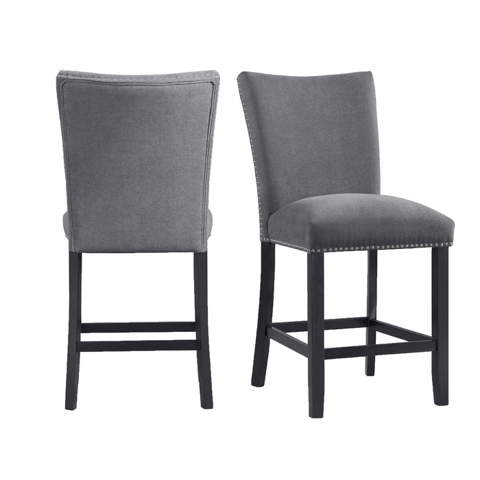 Tuscany - Counter Height Side Chair (Set of 2) - Charcoal - JaxCo Furniture