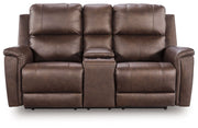 Bleckley - Power Reclining Loveseat With Console / Adjustable Headrest - JaxCo Furniture
