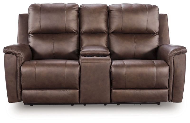 Bleckley - Power Reclining Loveseat With Console / Adjustable Headrest - JaxCo Furniture