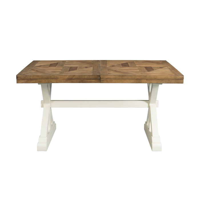 Park Creek - Rectangle Standard Height Dining Table - Cottage White Finish - JaxCo Furniture