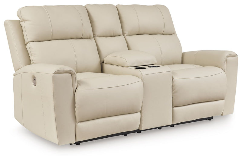 Dahlmoore - Almond - Dbl Power Reclining Loveseat With Console - JaxCo Furniture