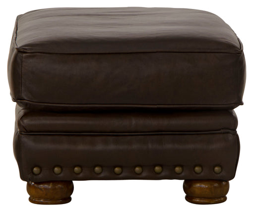 Roberto - Ottoman - Cocoa - Leather - JaxCo Furniture