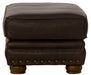 Roberto - Ottoman - Cocoa - Leather - JaxCo Furniture