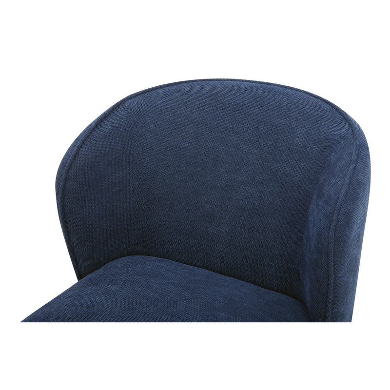 Larson - Rolling Dining Chair - Navy Blue - JaxCo Furniture