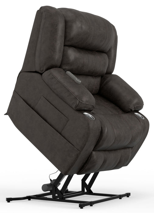 Tucker - Power Lift Recliner With Heat & Massage - Steel - JaxCo Furniture