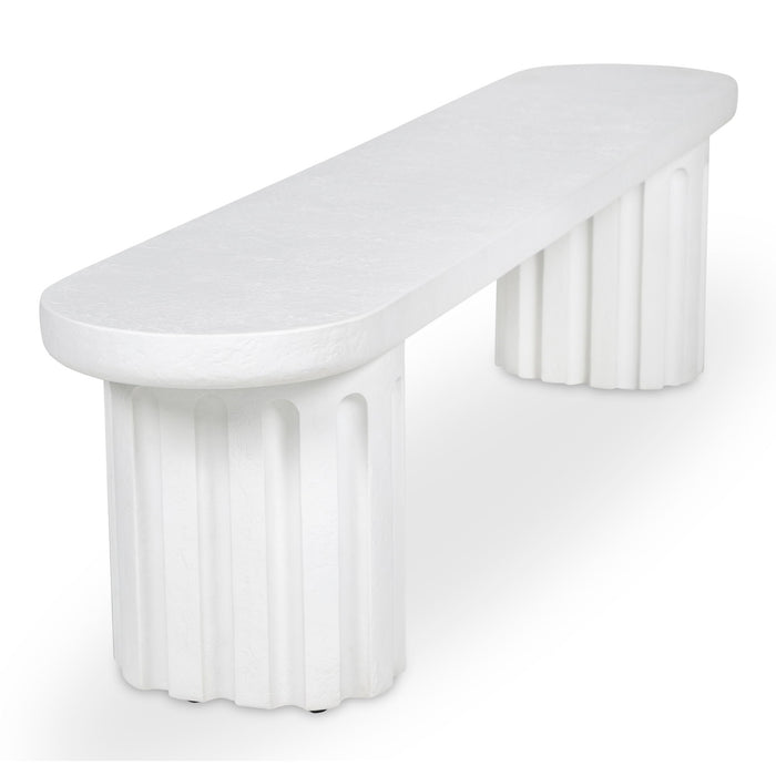 Eris - Outdoor Dining Bench - White - JaxCo Furniture