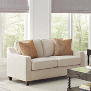 Christine - Upholstered Sloped Arm Loveseat - Beige - JaxCo Furniture