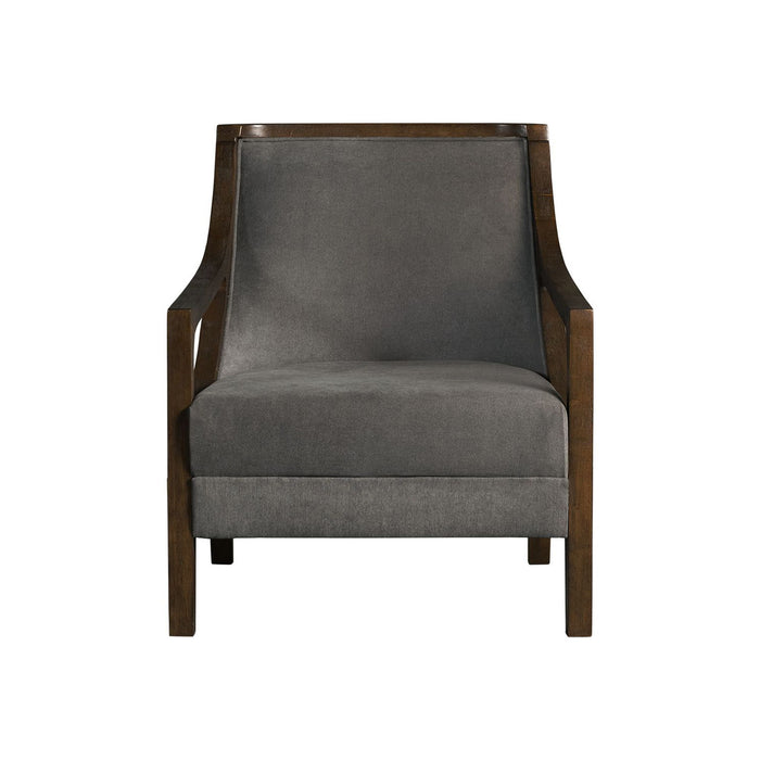 Hopkins - Accent Chair With Brown Frame - JaxCo Furniture