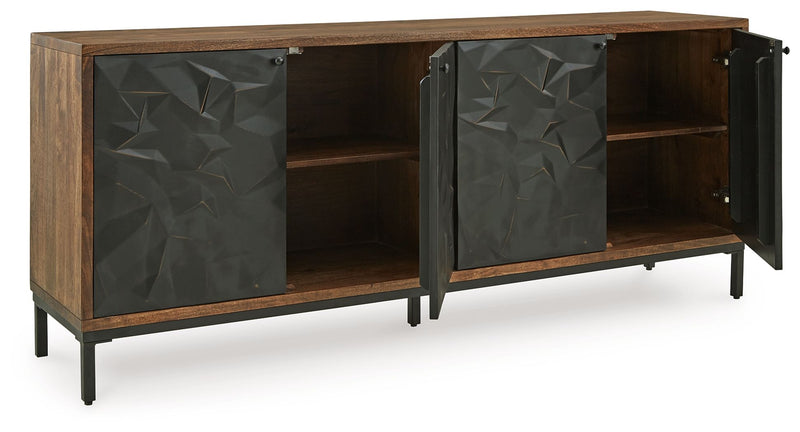 Dorannby - Black / Brown - Accent Cabinet - JaxCo Furniture