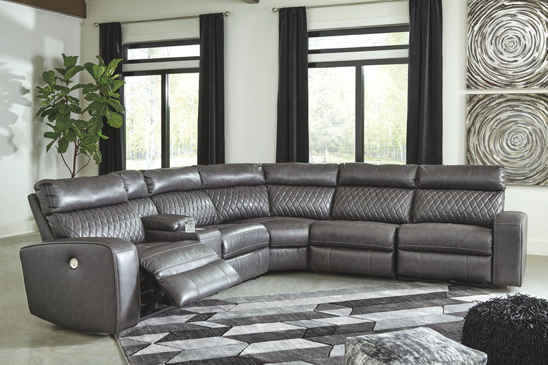 Samperstone - Power Reclining Sectional - JaxCo Furniture