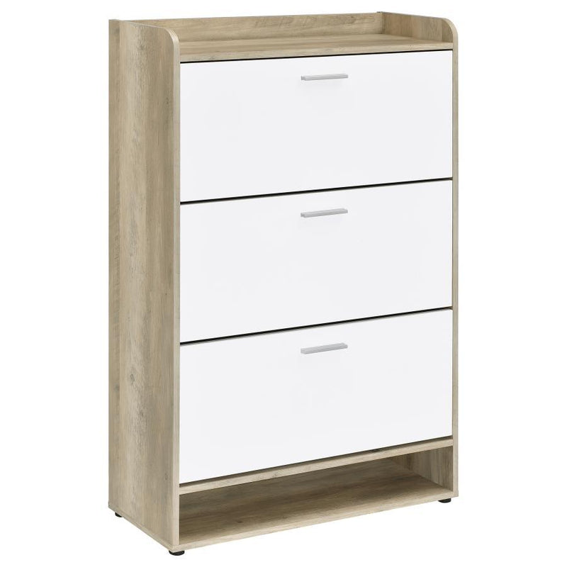 Denia - 3-Tier Engineered Wood Shoe Cabinet - JaxCo Furniture