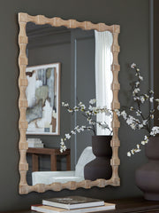 Acelmore - Light Brown - Accent Mirror - JaxCo Furniture