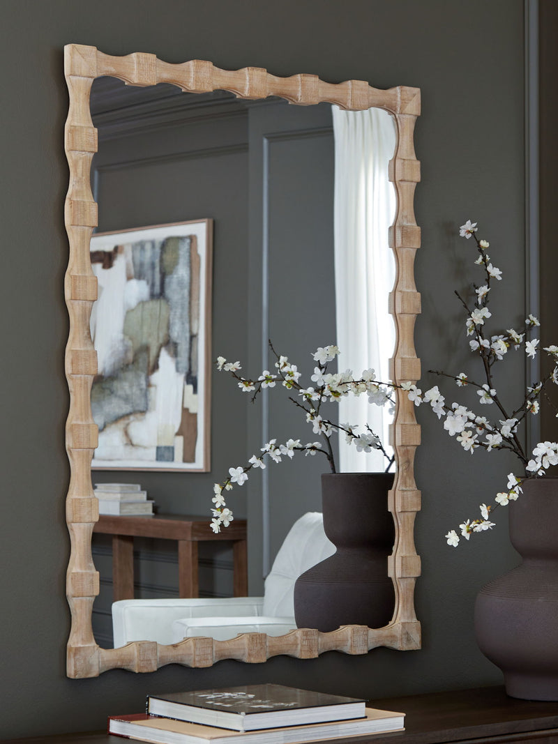 Acelmore - Light Brown - Accent Mirror - JaxCo Furniture